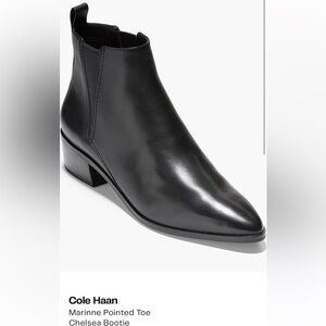 Cole Haan Marinne Pointed Toe Chelsea booties black size 7